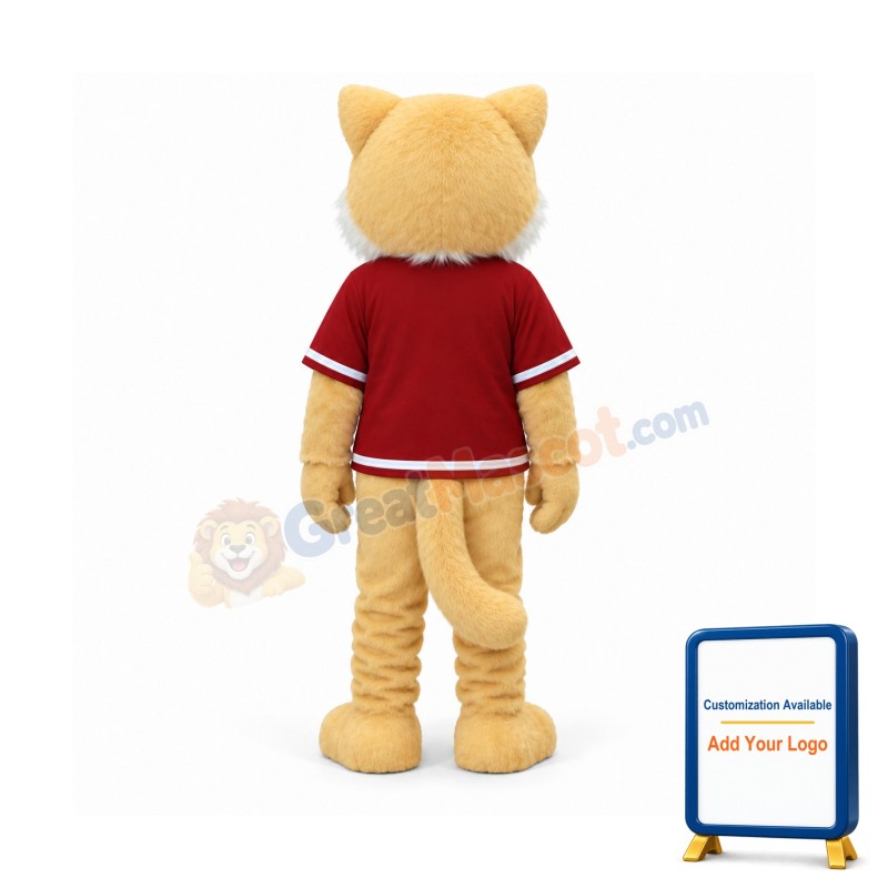 Happy Wildcat Mascot Costume