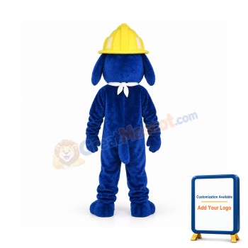 Blue Fire Dog Mascot Costume