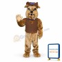 Brown Bulldog Mascot Costume