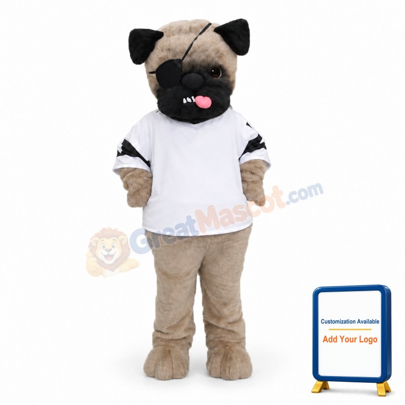 Ugly Pug Dog Mascot Costume