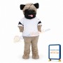 Ugly Pug Dog Mascot Costume