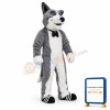 Cute Grey Dog Mascot Costume