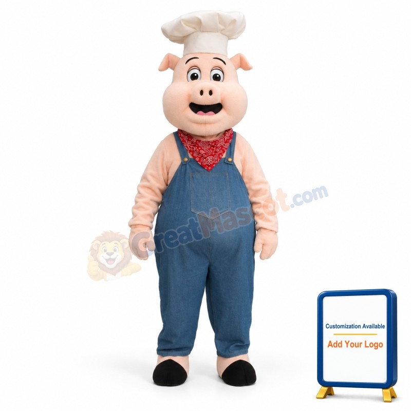 Chef Pig Mascot Costume