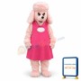 Pink Dog Mascot Costume