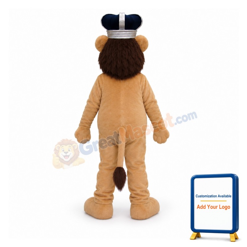 Old Blue Lion Mascot Costume