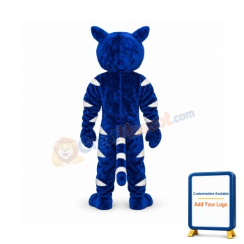 Blue& White Wild Cat Mascot Costume