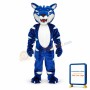 Blue& White Wild Cat Mascot Costume