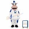 Blue & White Cow Mascot Costume