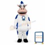 Blue & White Cow Mascot Costume
