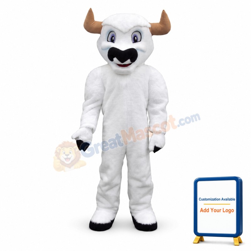 White Buffalo Mascot Costume