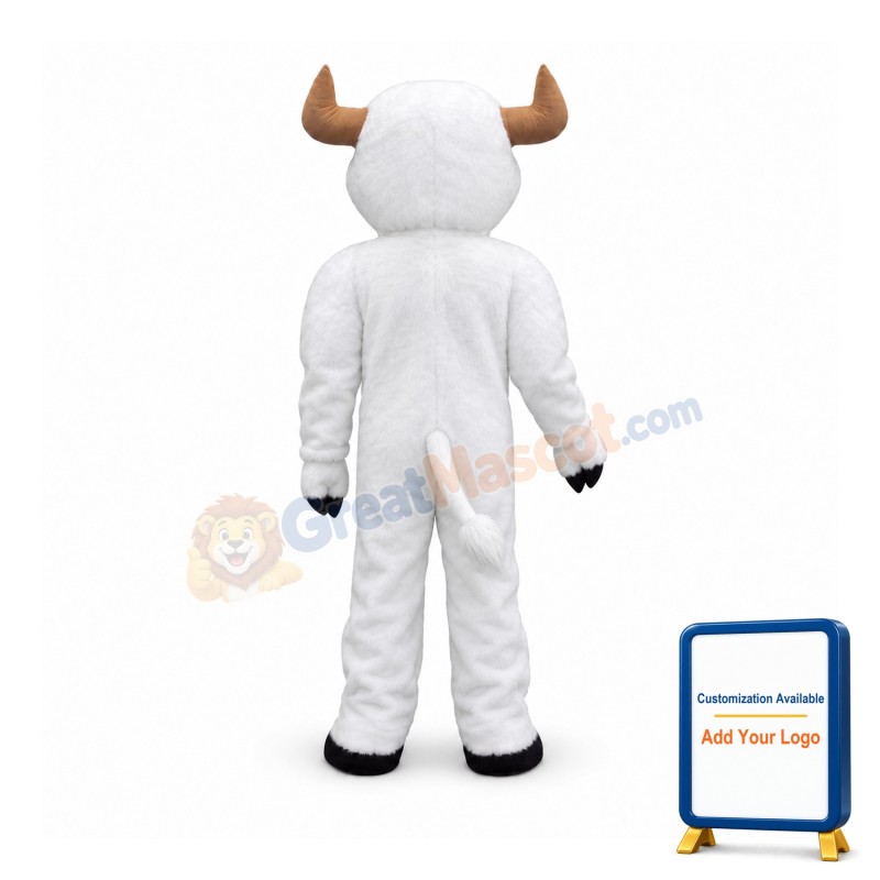 White Buffalo Mascot Costume