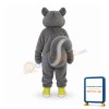 Grey White Hamster Mascot Costume