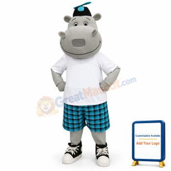 Sunny Hippo Mascot Costume