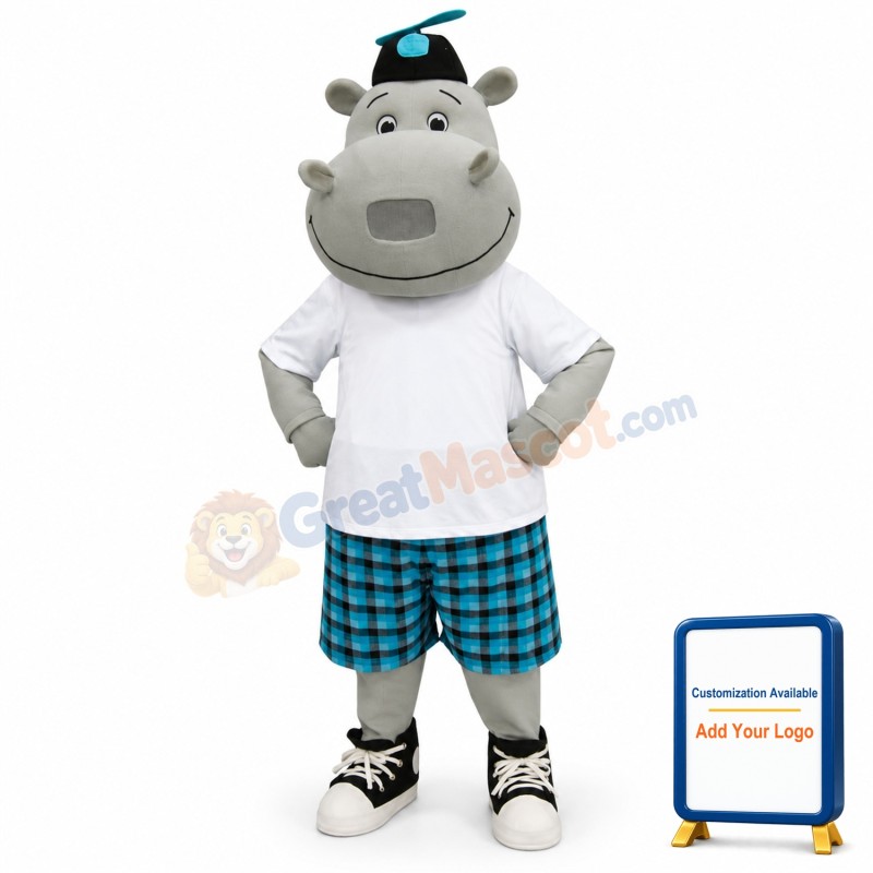 Sunny Hippo Mascot Costume