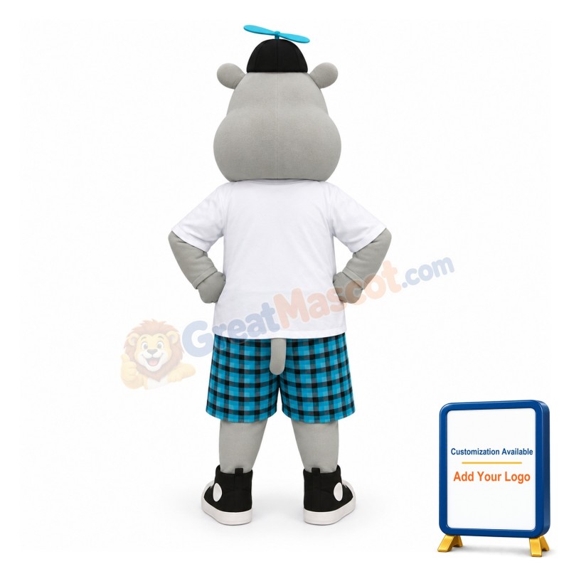 Sunny Hippo Mascot Costume