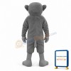 Grey White Monkey Mascot Costume