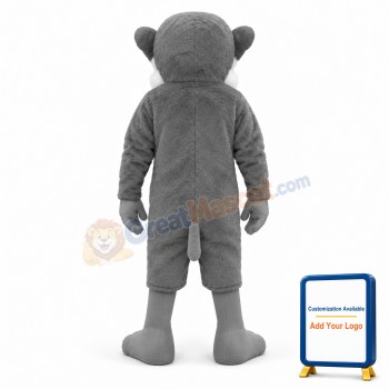 Grey White Monkey Mascot Costume