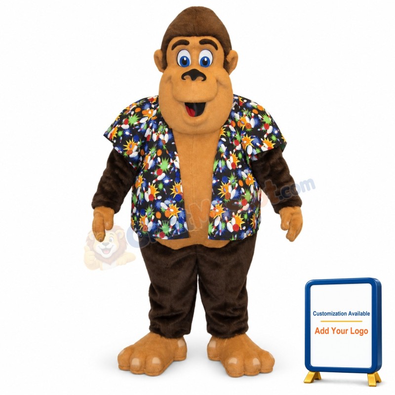 Happy Gorilla Mascot Costume