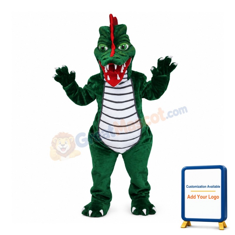 Green Dragon Mascot Costume