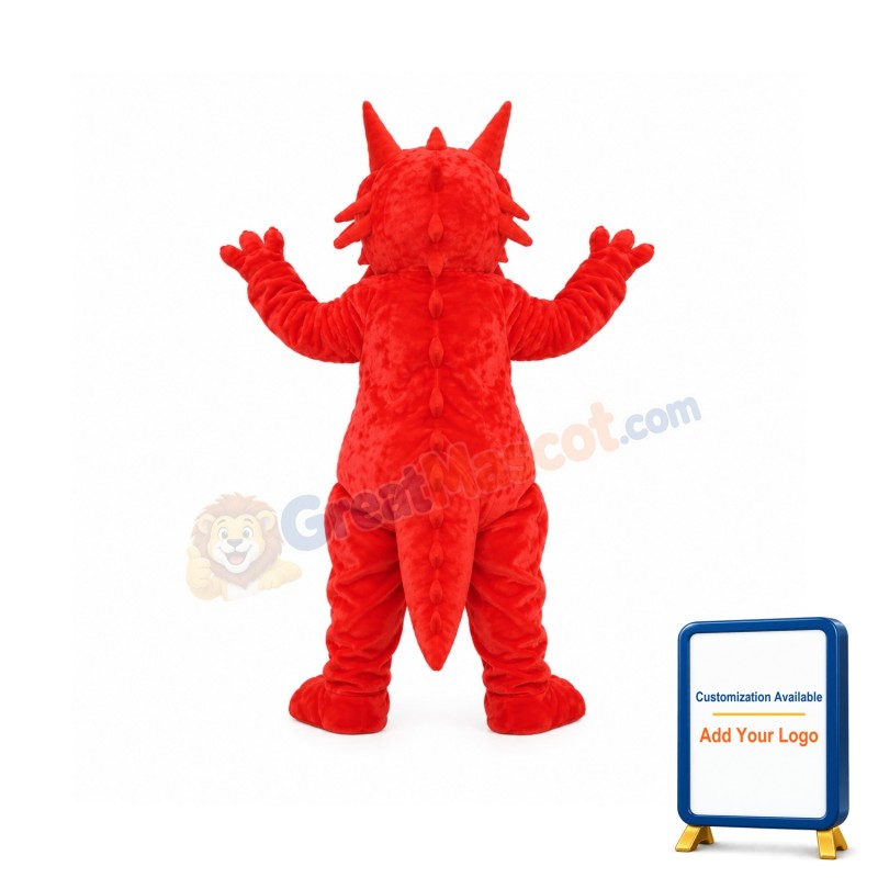 Red Blaze Dragon Mascot Costume