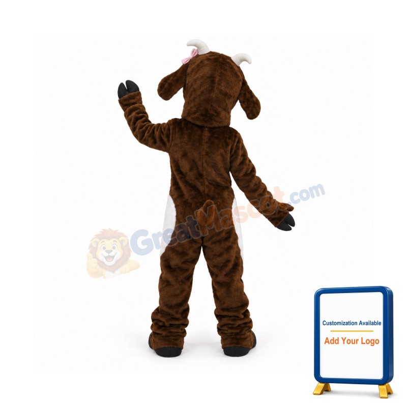 Brown Goat Mascot Costume