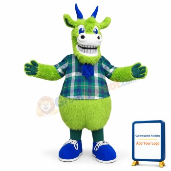 Green Goat Mascot Costume