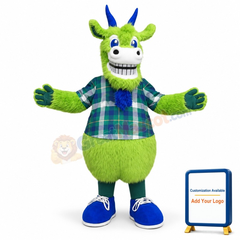 Green Goat Mascot Costume