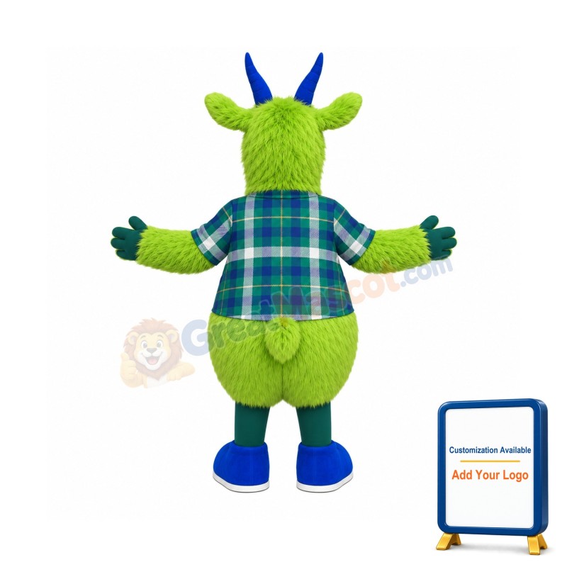 Green Goat Mascot Costume