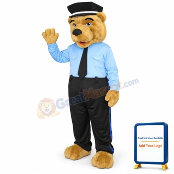 Policeman Bear Mascot Costume