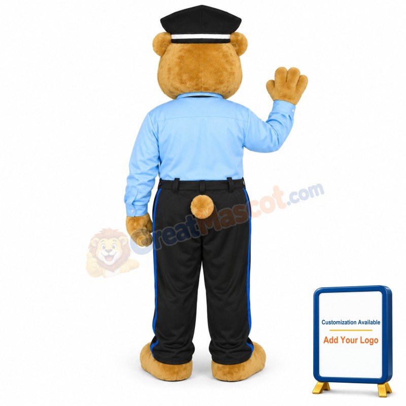 Policeman Bear Mascot Costume