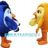 College Blue and Yellow Bird Mascot Costume