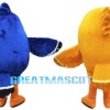 College Blue and Yellow Bird Mascot Costume