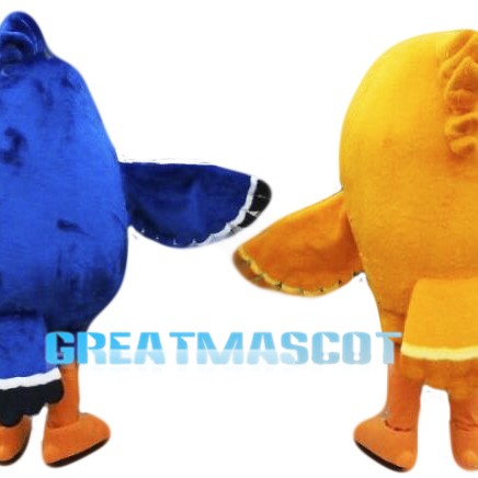 College Blue and Yellow Bird Mascot Costume