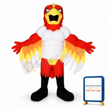 Red Power Fierce Bird Mascot Costume