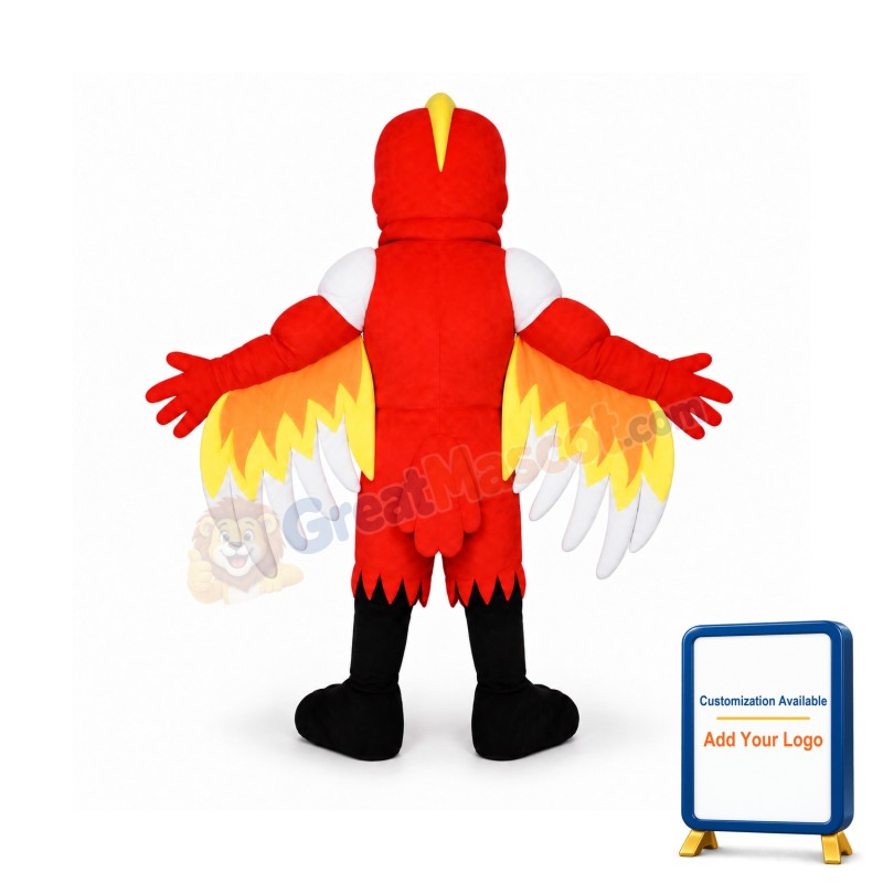 Red Power Fierce Bird Mascot Costume