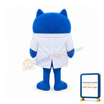 Cute Blue Owl Mascot Costume