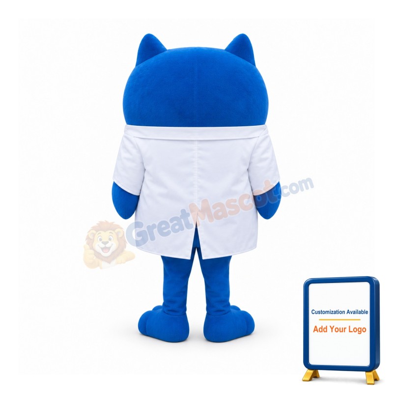 Cute Blue Owl Mascot Costume