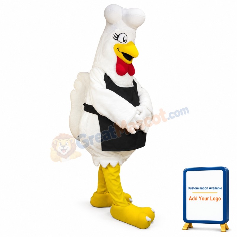 White Chicken Mascot Costume