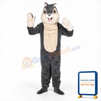 Cute Grey Squirrel Mascot Costume