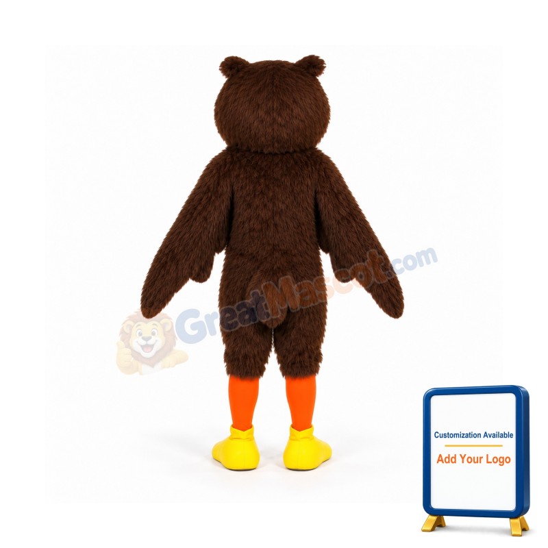 Cute Brown Owl Mascot Costume