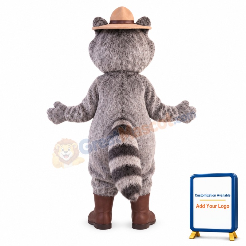 Grey Raccoon Mascot Costume