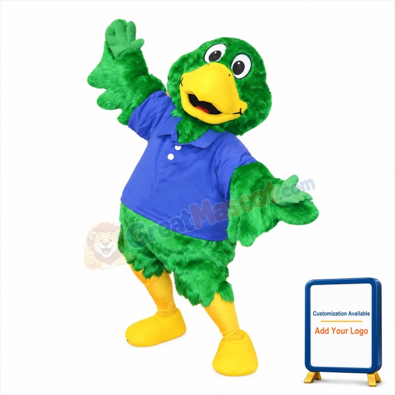 Green Parrot Mascot Costume