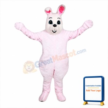 Pink Easter Bunny Mascot Costume