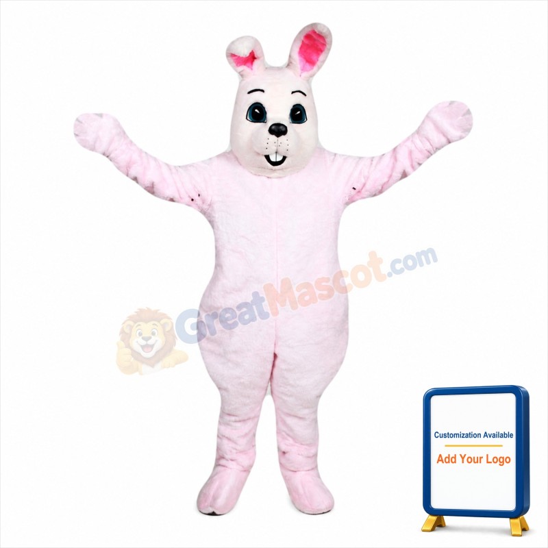 Pink Easter Bunny Mascot Costume