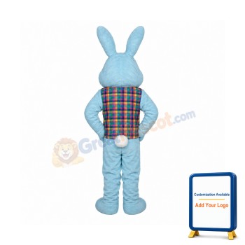 Blue Easter Bunny Mascot Costume