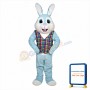 Blue Easter Bunny Mascot Costume