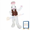 White Easter Bunny Mascot Costume