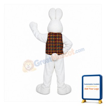 White Easter Bunny Mascot Costume