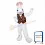 White Easter Bunny Mascot Costume