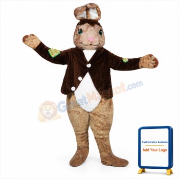 Brown Easter Bunny Mascot Costume